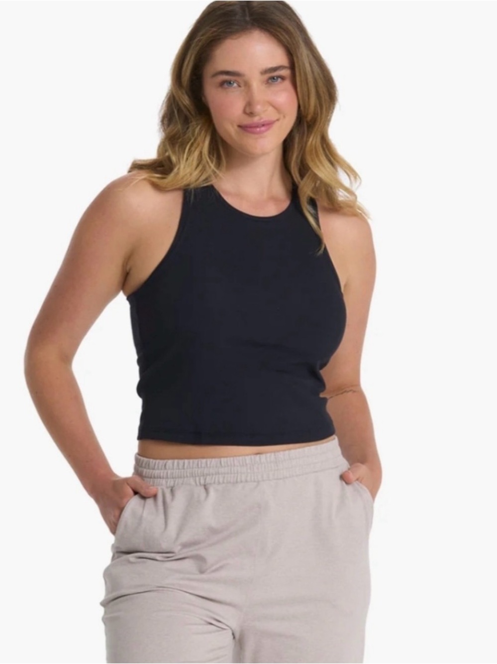 Vuori Black Heather Charcoal Elevation Plyo Tank and Biker Shorts Set EUC XS - Picture 9 of 9